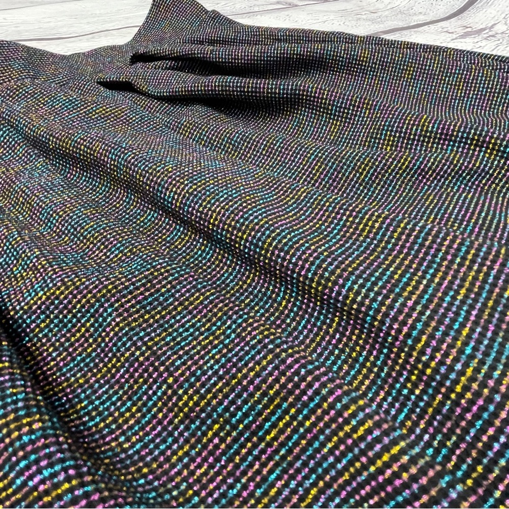 TEREZ multicolor metallic pleated high waist lightweight stretch pants, size S - Picture 6 of 13